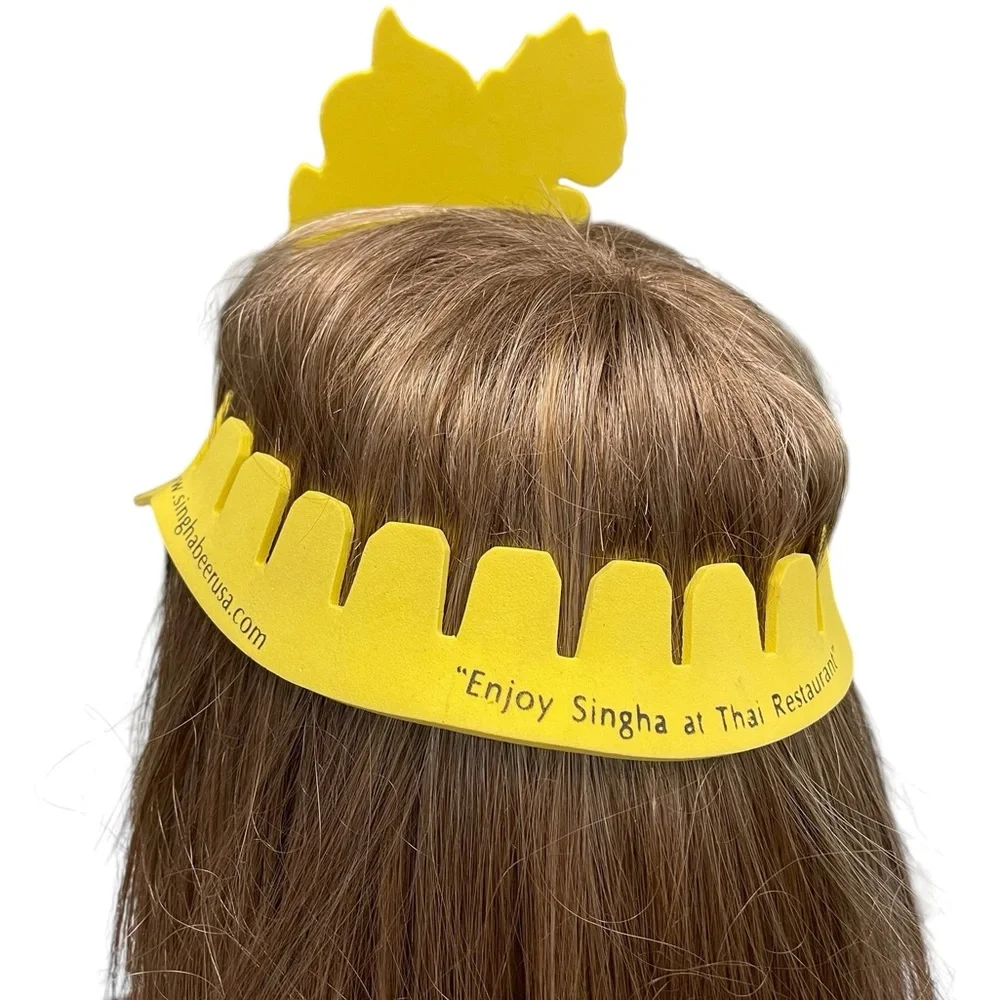 Pair of Singha Thai Beer Foam Party Hats New Condition Unisex